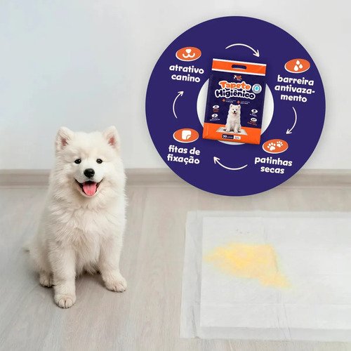 Tapete Higiênico Pet 30 Unidades 90x60 Descartável Cão Gato