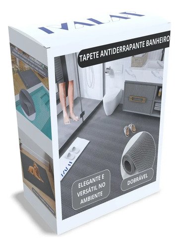 Tapete Vazado Antiderrapante para Banheiro Box Piscina Idoso 1,00 X 0,60 Ivalar