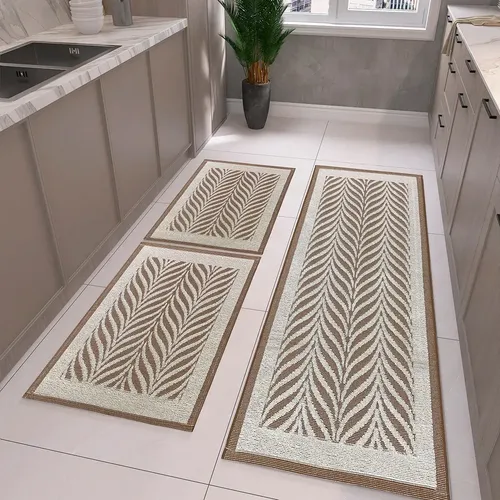 Tapetes e passadeira 3 pecas em tear para cozinha axia luxo