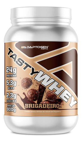 Tasty whey 3w gourmet 912g adaptogen sabor brigadeiro