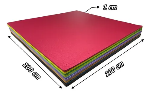 Tatame Tapete Eva 100x100x1cm 1x1 Metro 10mm