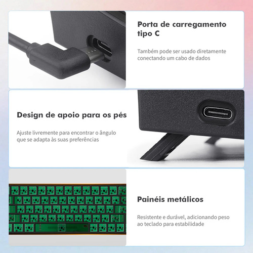 Teclado E-coibeu Wkpc-j686 Rgb Qwerty Switch Red