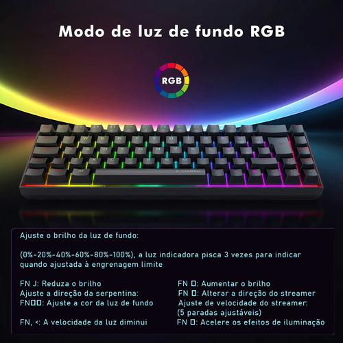 Teclado E-coibeu Wkpc-j686 Rgb Qwerty Switch Red