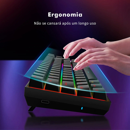 Teclado E-coibeu Wkpc-j686 Rgb Qwerty Switch Red