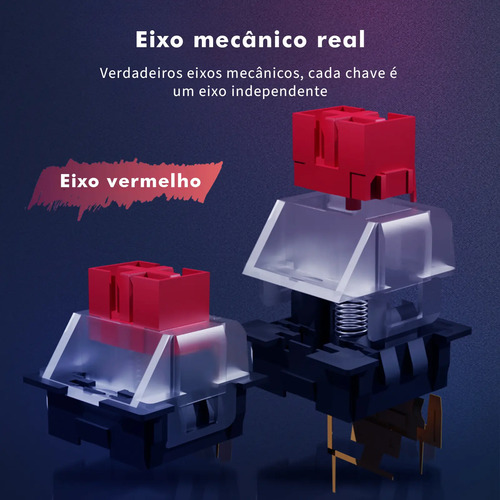 Teclado E-coibeu Wkpc-j686 Rgb Qwerty Switch Red