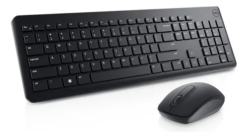 Teclado e mouse sem fio dell km3322w usb abnt2 preto