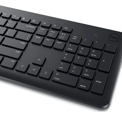 Teclado E Mouse Sem Fio Dell Km3322w Usb Abnt2 Preto