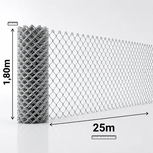 Tela Alambrado 1,80 X 25 Metros Fio 14 Galvanizado Malha 7cm