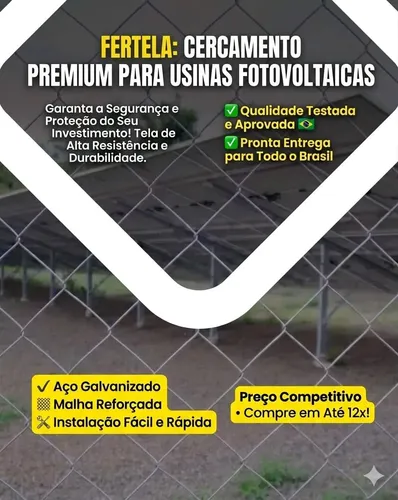 Tela Alambrado 1,80 X 25 Metros Fio 14 Galvanizado Malha 7cm