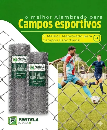 Tela De Alambrado 1,00 X 25 Fio 14 Promoção Limitada Malha 8