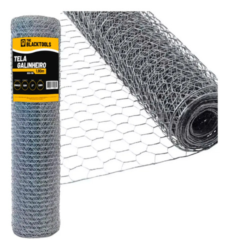 Tela De Arame Fio 23 1,80x50m Galvanizado P/ Galinheiro
