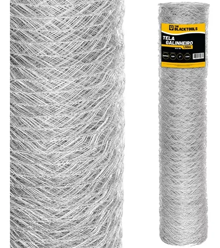 Tela galinheiro malha 2 fio 23 50m x 150m galvanizada horta