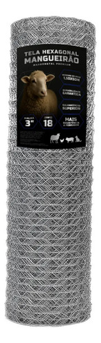 Tela mangueirao 150x50m fio18 galvanizada makrometal