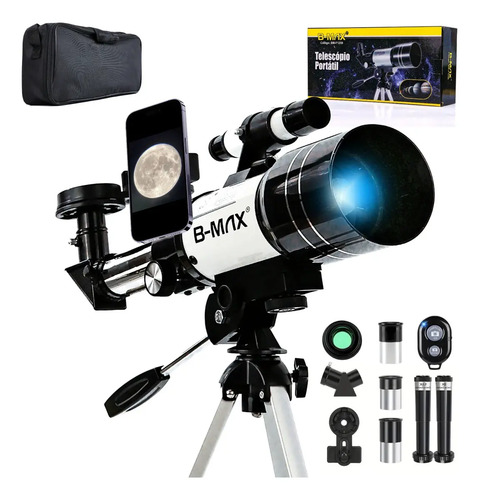 Telescopio refrator f30070m 70mm apertura 300mm tripe profis