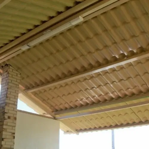 Telha Colonial Pvc Marfim 2,30x0,86m Afort Impermeável Uv