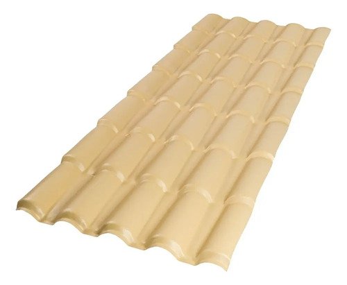 Telha Colonial PVC Marfim 2,30x0,86m Afort Impermeável UV