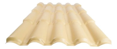Telha Colonial PVC Marfim 2,30x0,86m Afort Impermeável UV
