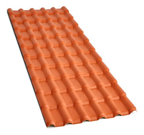 Telha pvc plan precon de pvc ceramica 330m x 88cm laranja