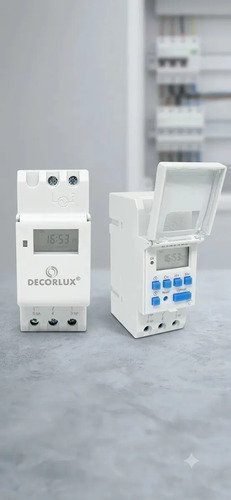 Temporizador digital industrial din35 16a te 4163 decorlux