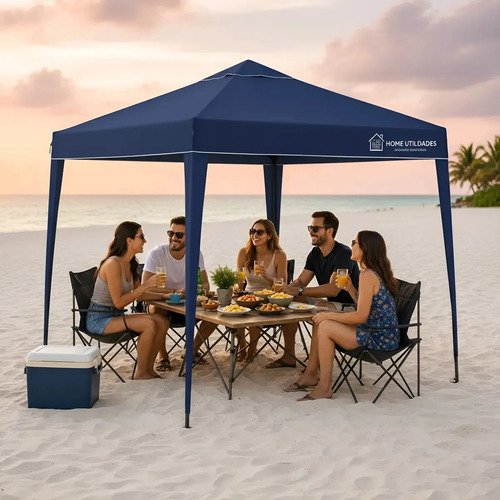 Tenda gazebo dobravel 3x3m sanfonada articulada com protecao