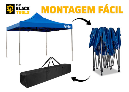 Tenda Sanfonada Proteção Uv 3x3m Gazebo Ajustável C/ Bolsa