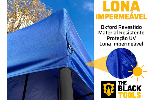 Tenda Sanfonada Proteção Uv 3x3m Gazebo Ajustável C/ Bolsa
