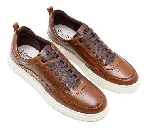 Tenis Democrata Jake Sapatenis Sneakers Casual 100% Couro