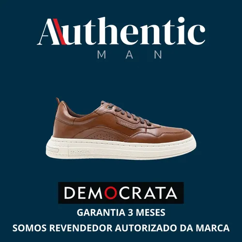 Tenis Democrata Jake Sapatenis Sneakers Casual 100% Couro