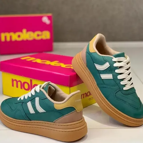 Tênis Feminino Nobuck Casual Conforto Moleca Original