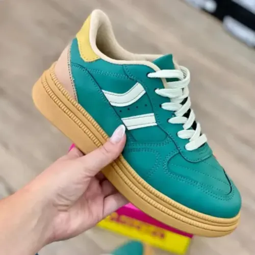 Tênis Feminino Nobuck Casual Conforto Moleca Original