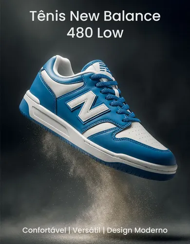 Tênis New Balance Original 480 Low Masculino Urbano Clássico