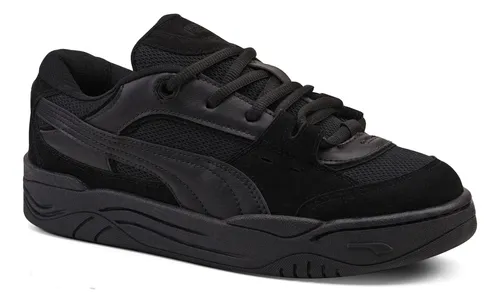 Tênis Puma 180 Skate Robusto Confortável Macio Camurça Black