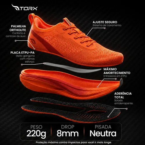 Tênis Torx Ultra Max Corrida Placa Propulsão 220g