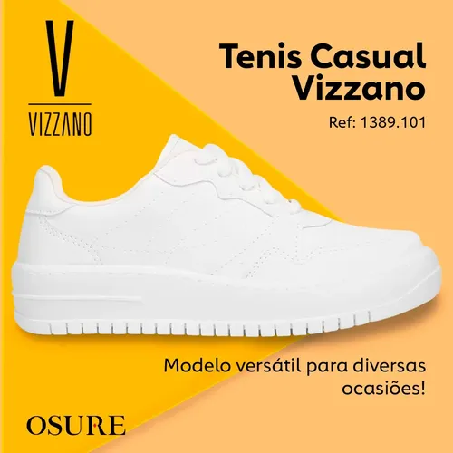 Tênis Vizzano Casual Feminino Plataforma Leve Ultra Conforto