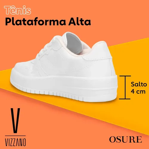 Tênis Vizzano Casual Feminino Plataforma Leve Ultra Conforto