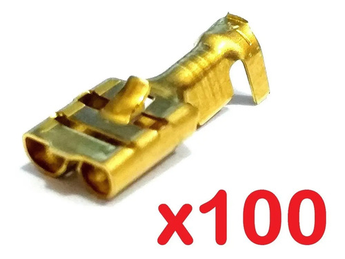 Terminal encaixe femea com trava 63mm pacote c 100