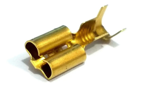 Terminal Encaixe Femea Com Trava 6,3mm - Pacote C/ 100