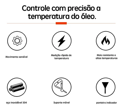 Termômetro Espeto Culinário Para Grill Churrasqueira E Forno