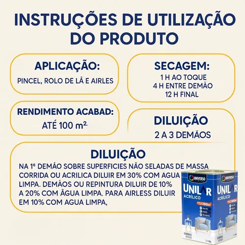Tinta Acrílica Anti Mofo Parede Unilar Escolha A Sua Cor!!