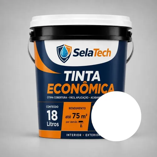 Tinta acrilica fosca economica selatech 18l interno externo