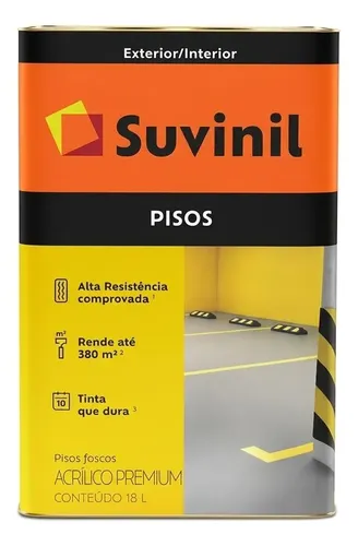 Tinta acrilica para pisos cores 18 litros suvinil