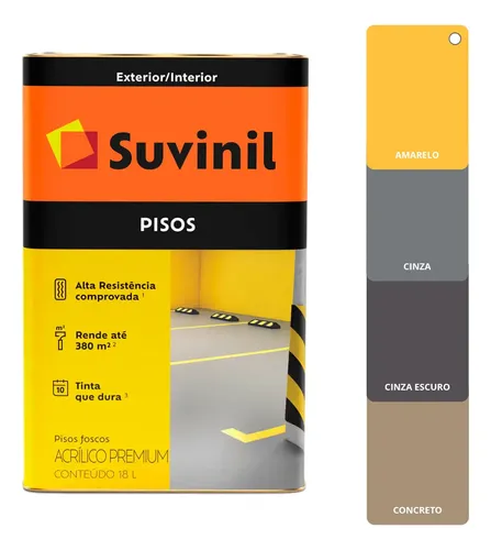Tinta Acrílica Para Pisos Cores 18 Litros - Suvinil