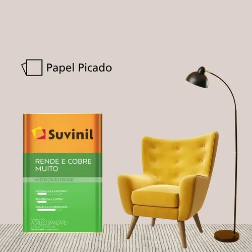Tinta Acrílica Rende E Cobre Muito Suvinil Papel Picado