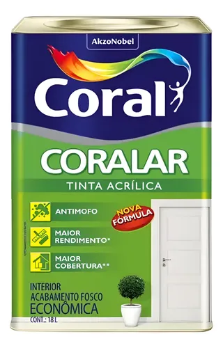 Tinta coralar acrilica anti mofo coral escolha sua cor