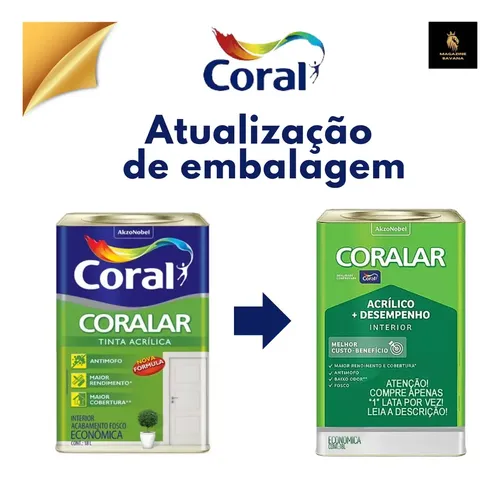 Tinta Coralar Acrílica Anti Mofo Coral Escolha Sua Cor!!