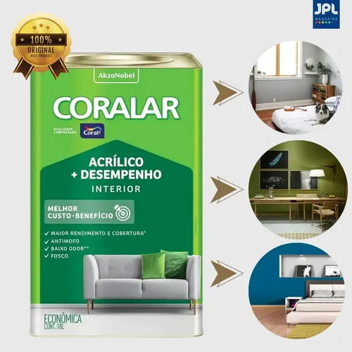 Tinta Coralar Acrílica Anti Mofo Coral Escolha Sua Cor!!