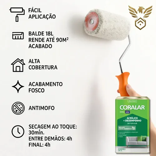 Tinta Coralar Anti Mofo Acrilica Coral Escolha Sua Cor!!