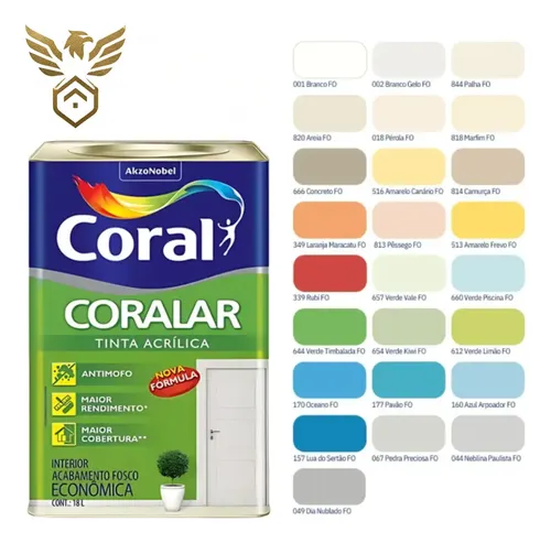 Tinta Coralar Anti Mofo Acrilica Coral Escolha Sua Cor!!