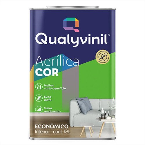 Tinta de acrilico economica evita mofo qualyvinil economica