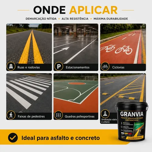 Tinta Demarcação Viária 18l Alto Tráfego Base Água